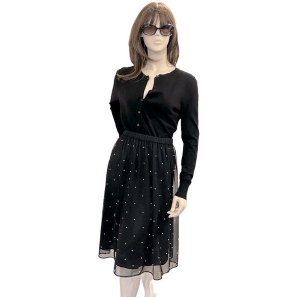 The Maison Jules Pearl Midi Tulle Skirt NWT - Picture 1 of 3